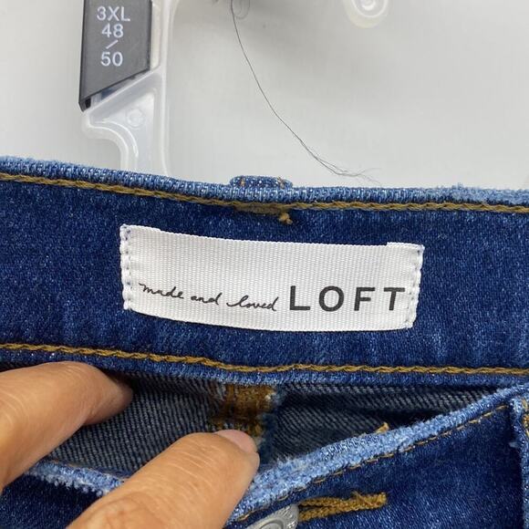 Loft Super Soft Girlfriend Jeans tapered leg relaxed fit summer coastal grandma - Picture 4 of 9